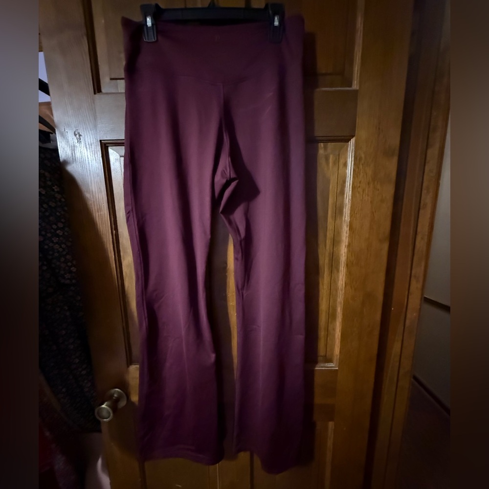 Pink seamed bootcut flare leggings yoga pants purple XL GUC - Picture 3 of 4